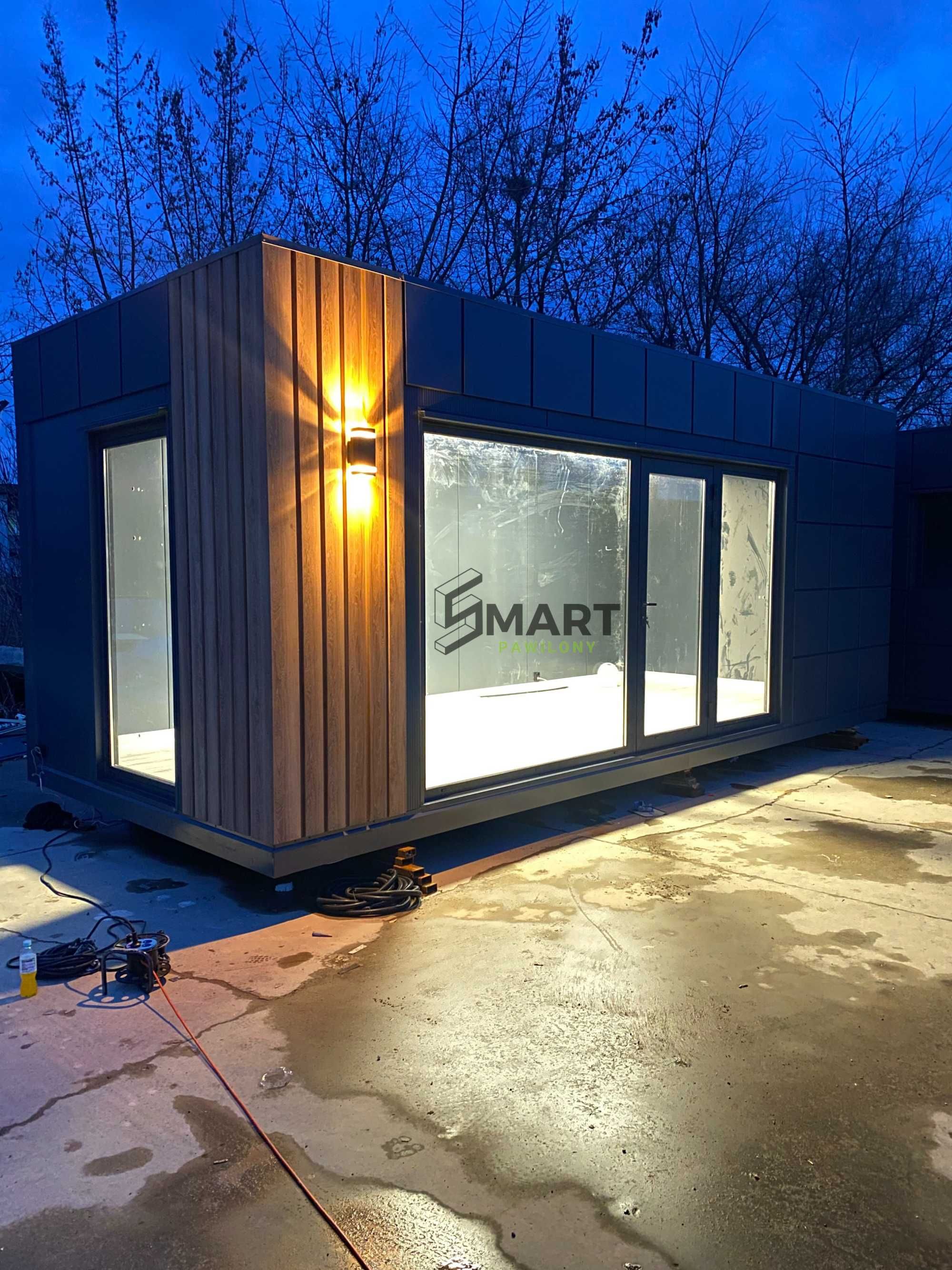 Kontener Biurowy Handlowy Usługowy Pawilon Mobilny Kiosk 6x3 7x3 8x3