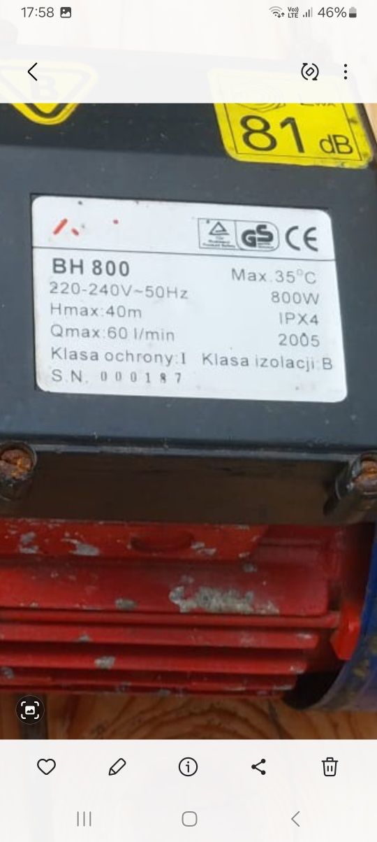 Pompa silnik do hydroforu