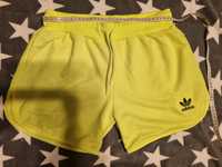 Spodenki krótkie damskie XL adidas nowe żółty neon