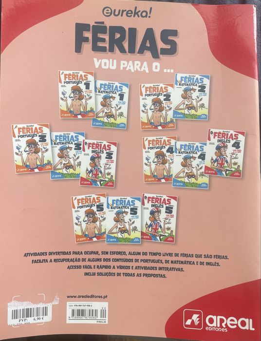 Pack de 4 livros exercicios Porto Editora e Eureka (1o, 2o e 4o ano)