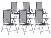 Zestaw 6 krzeseł ogrodowych czarny CATANIA