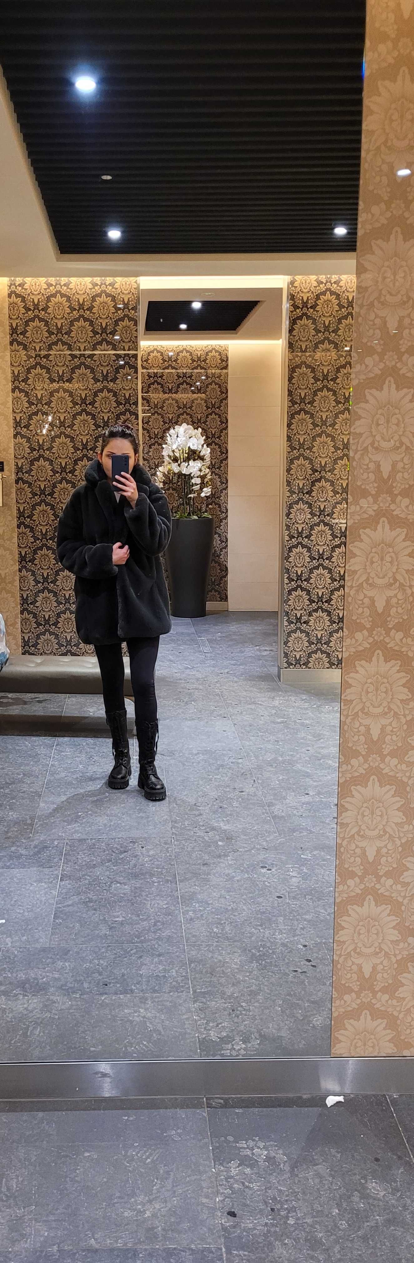 Sztuczne Futerko płaszczyk Zara rozmiar XS viral
