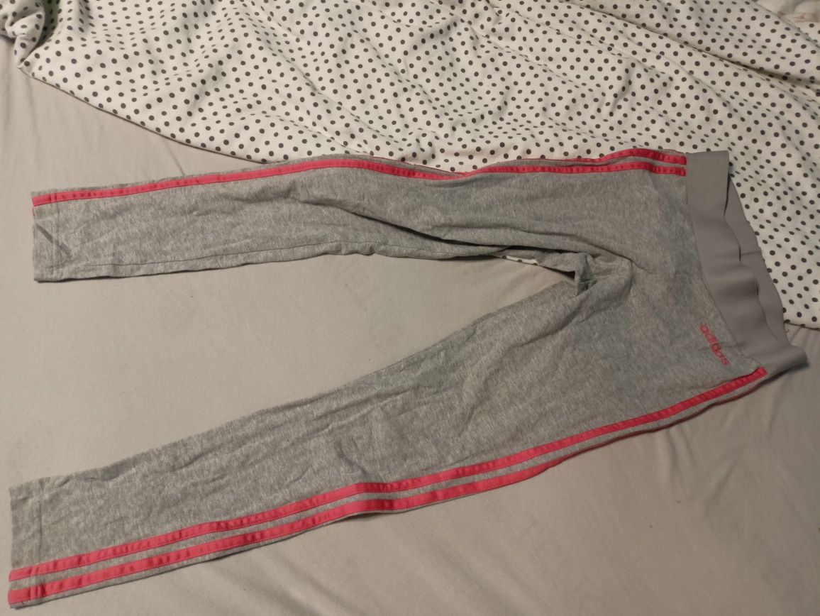 Bawełniane getry legginsy sportowe Adidas 34 XS