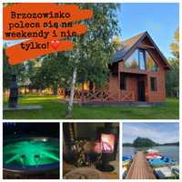 Wolny weekend 24-26.05!!!Domek nad jeziorem, z jacuzzi, kominkiem