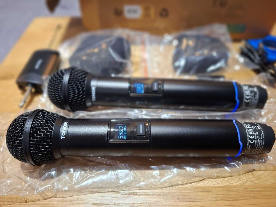 Tonor TW-820 Bezprzewodowy Mikrofon UHF 2 szt. Karaoke KTV, nowy