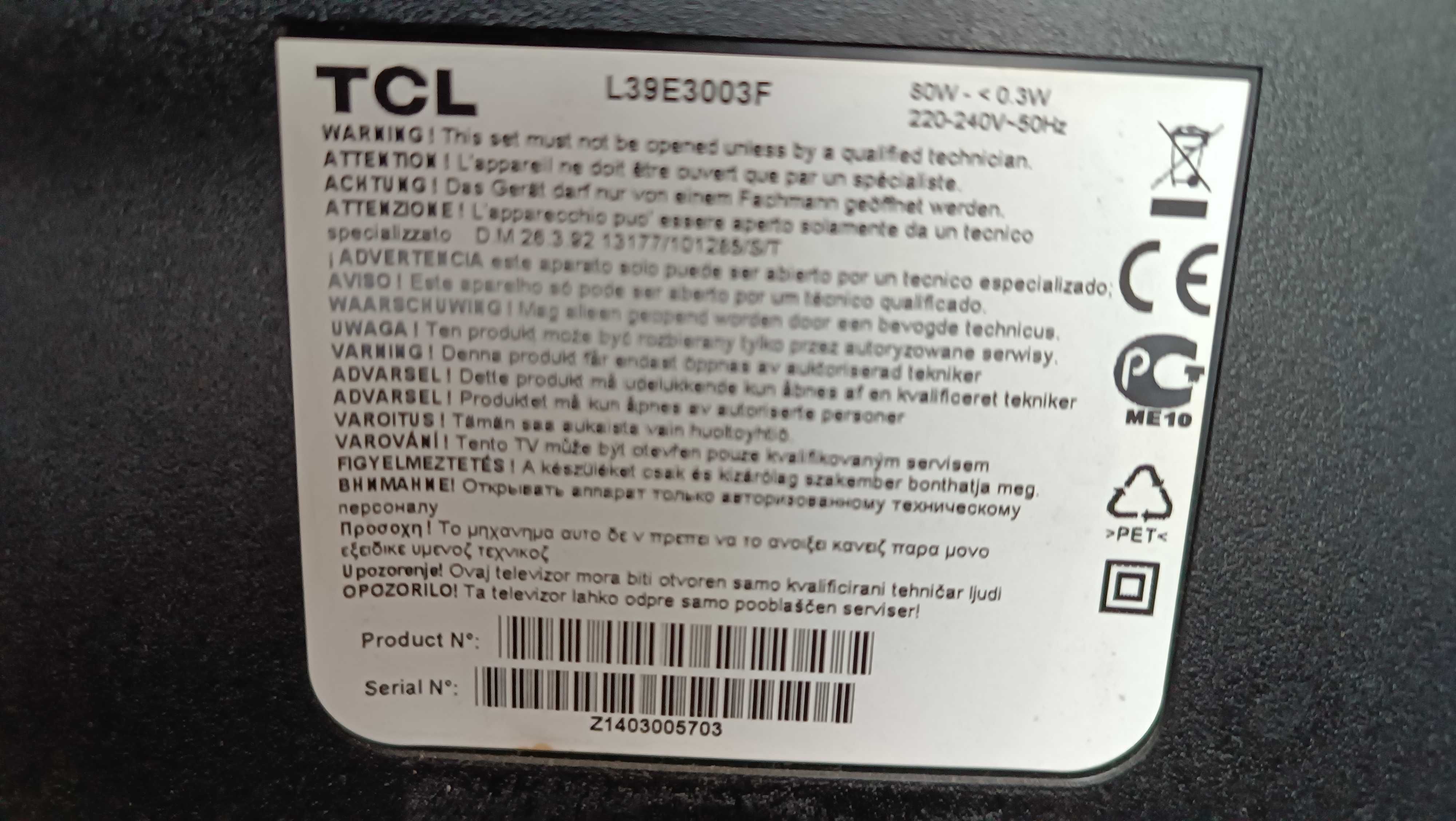 Telewizor 39" Full HD LED L39E3003F