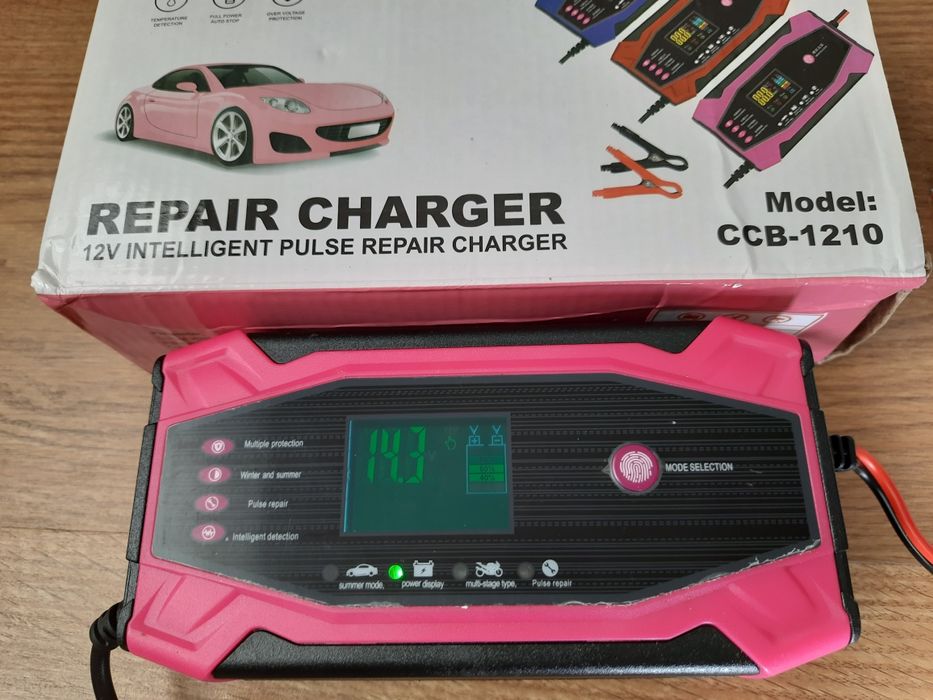 Зарядний пристрій 10А, автоматична зарядка акумулятора 10А 12В, 5А 24В