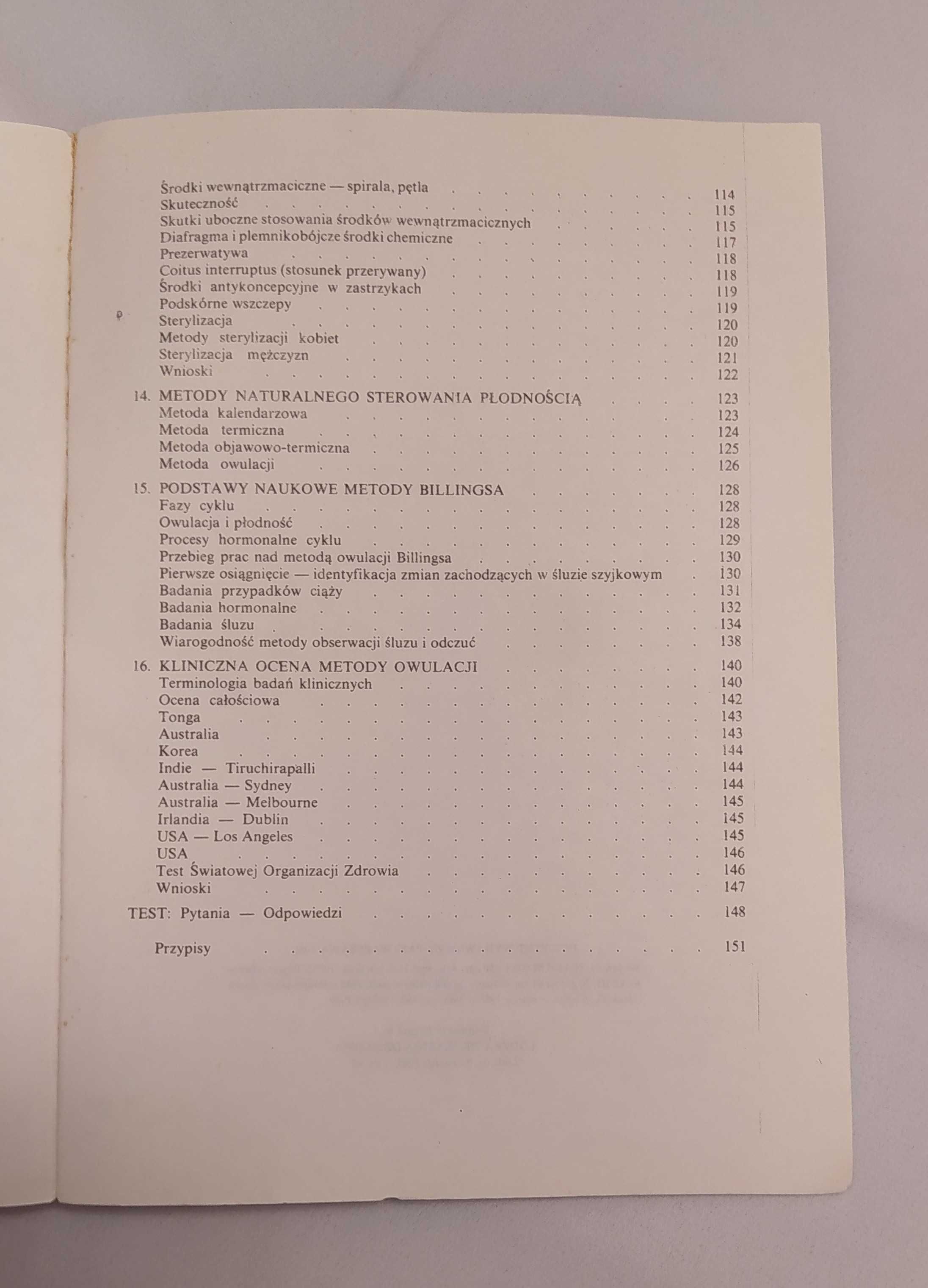METODA BILLINGSA sterowanie płodnością