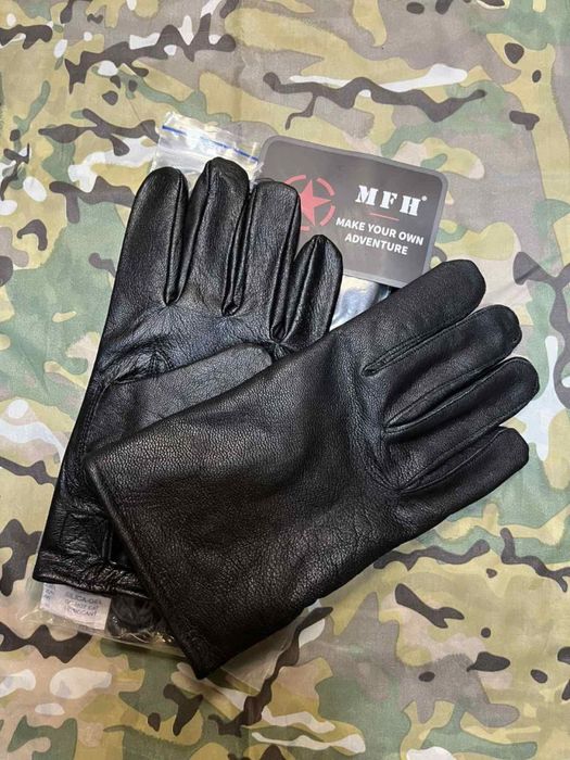 Перчатки утеплені, шкіряні BW чорні MFH