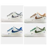 Мужские кожаные кроссовки Nike Air Force 1 x BAPE найк аир форс 1 бейп