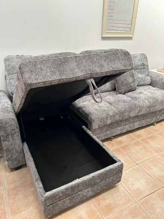 Sofá-cama novo - pague em casa