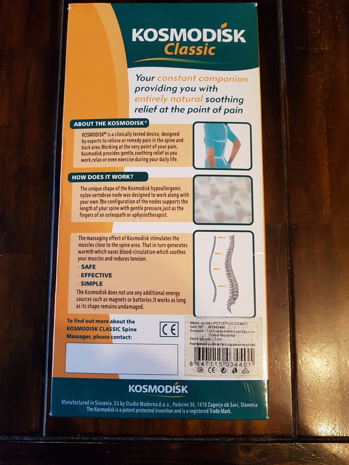 Pas masujacy na kręgosłup.  Kosmodysk