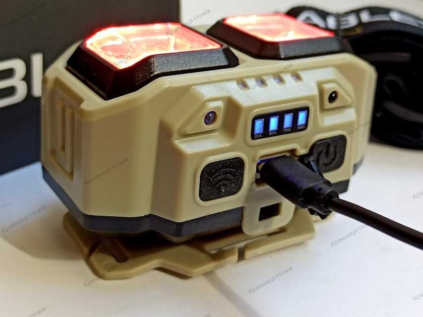 Налобний ліхтар Rablex RB971 білий+червоний Фонарик Rablex Сенсорный