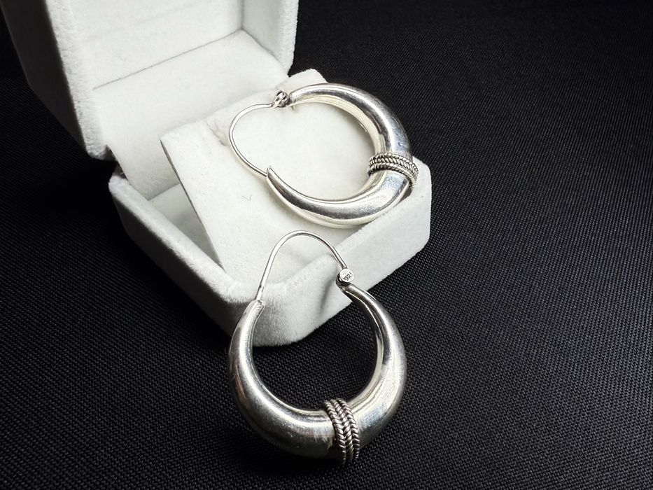 Срібні сережки-кільця 925-ї проби