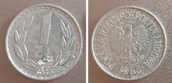 Moneta 1 zł z 1985 roku