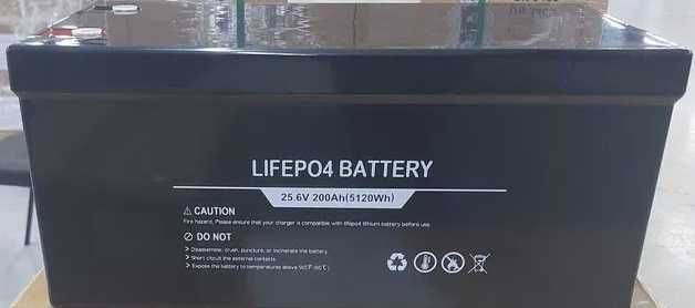 НОВА !  Акумуляторна батарея LiFePO 24В 200 А*г 5,12 кВт + BMS