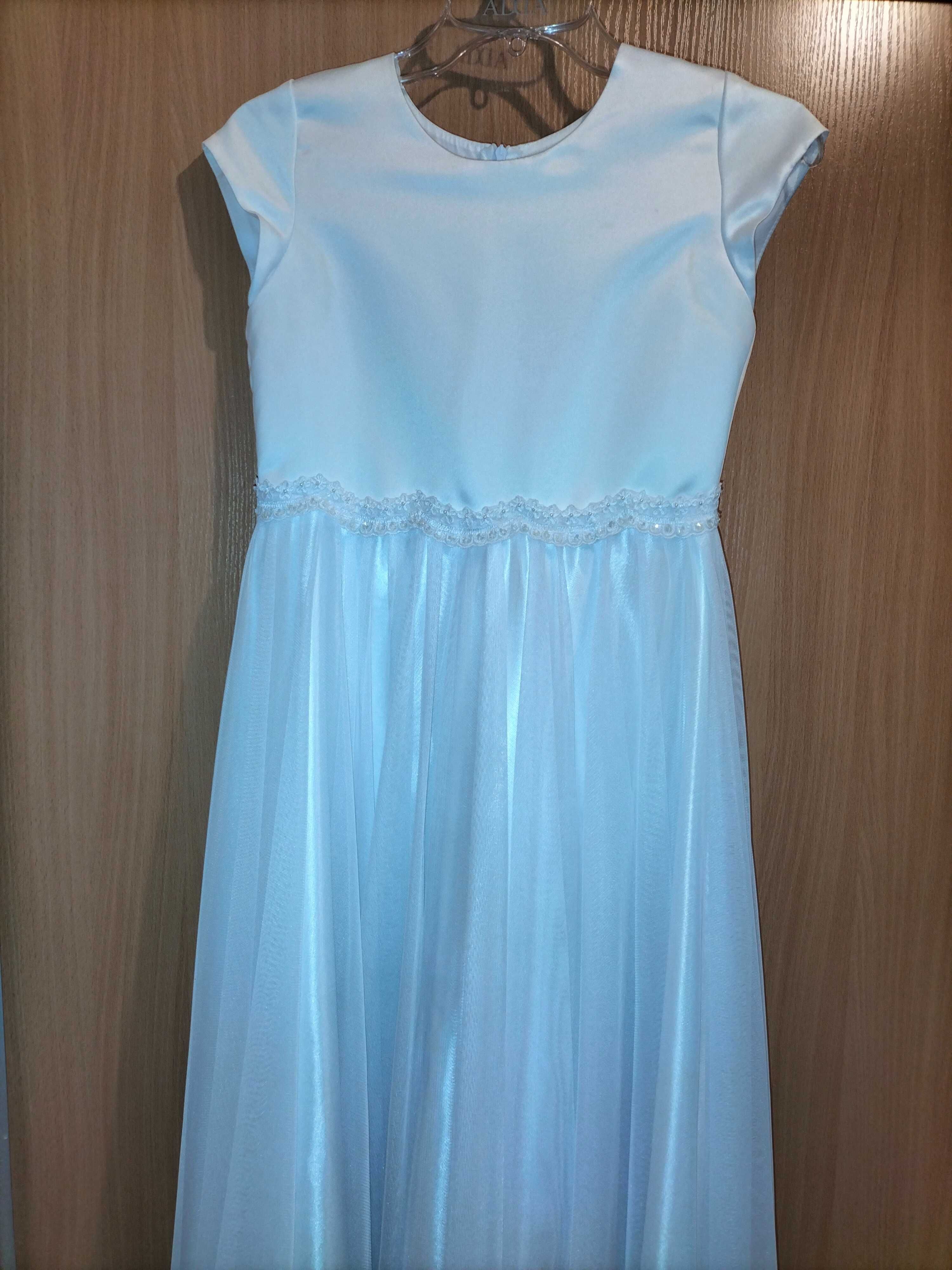 Przepiękna suknia tiulowa/ Sukienka komunijna 158 cm