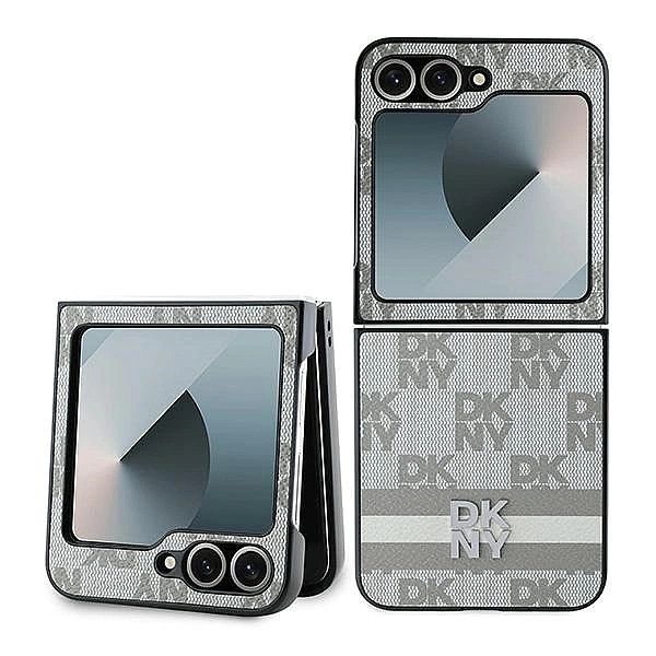 Etui DKNY Chequered Pattern Printed Stripes na Samsung Galxy Z Flip 6