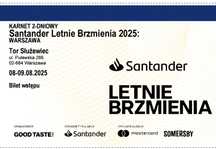 Karnet 2 dniowy Santander Letnie Brzmie Warszawa