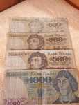 Stare banknoty z kolekcji PRL.