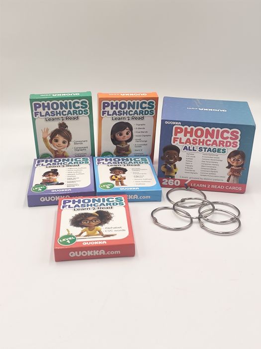 Nowe karty edukacyjne Phonics Flashcards Learn 2 Read zestaw 260 szt.