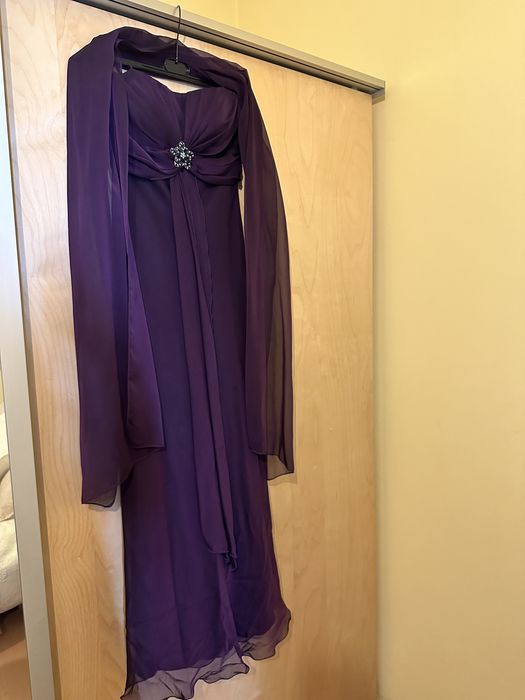 Vestido de cerimónia cor Roxa