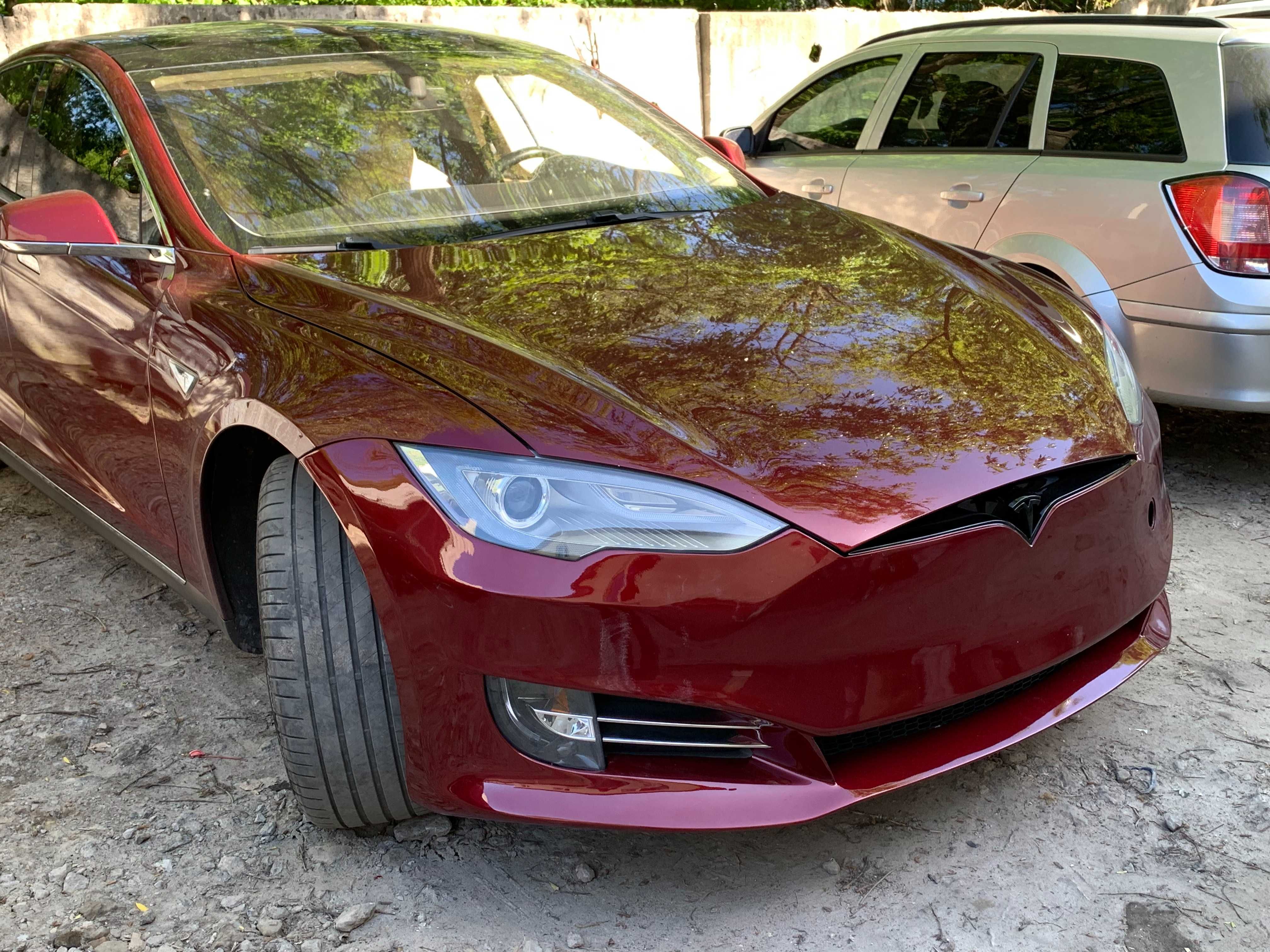 Бампер передній рестайлінг на дорейстайлінг Tesla Model S комплект