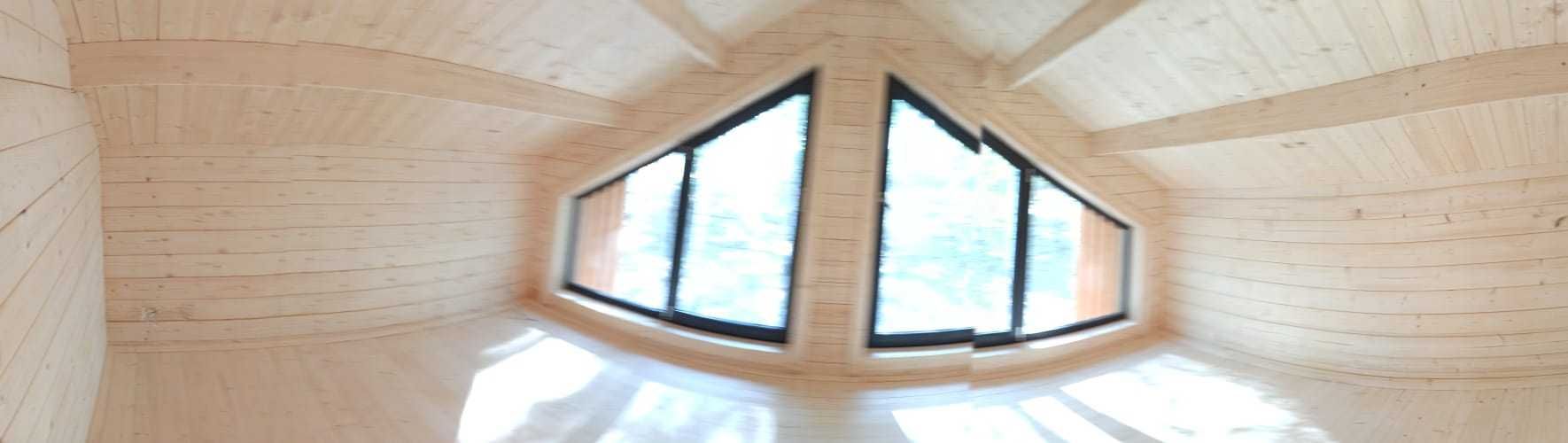 Drewniany domek letniskowy Horyzont 65 + 21 m2 - ROD