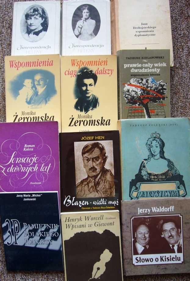 Książki. Wspomnienia znanych ludzi