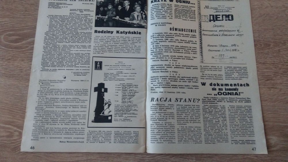 gazeta wydanie specjalne 1990r Przekrój o Zbrodni Katyńskiej