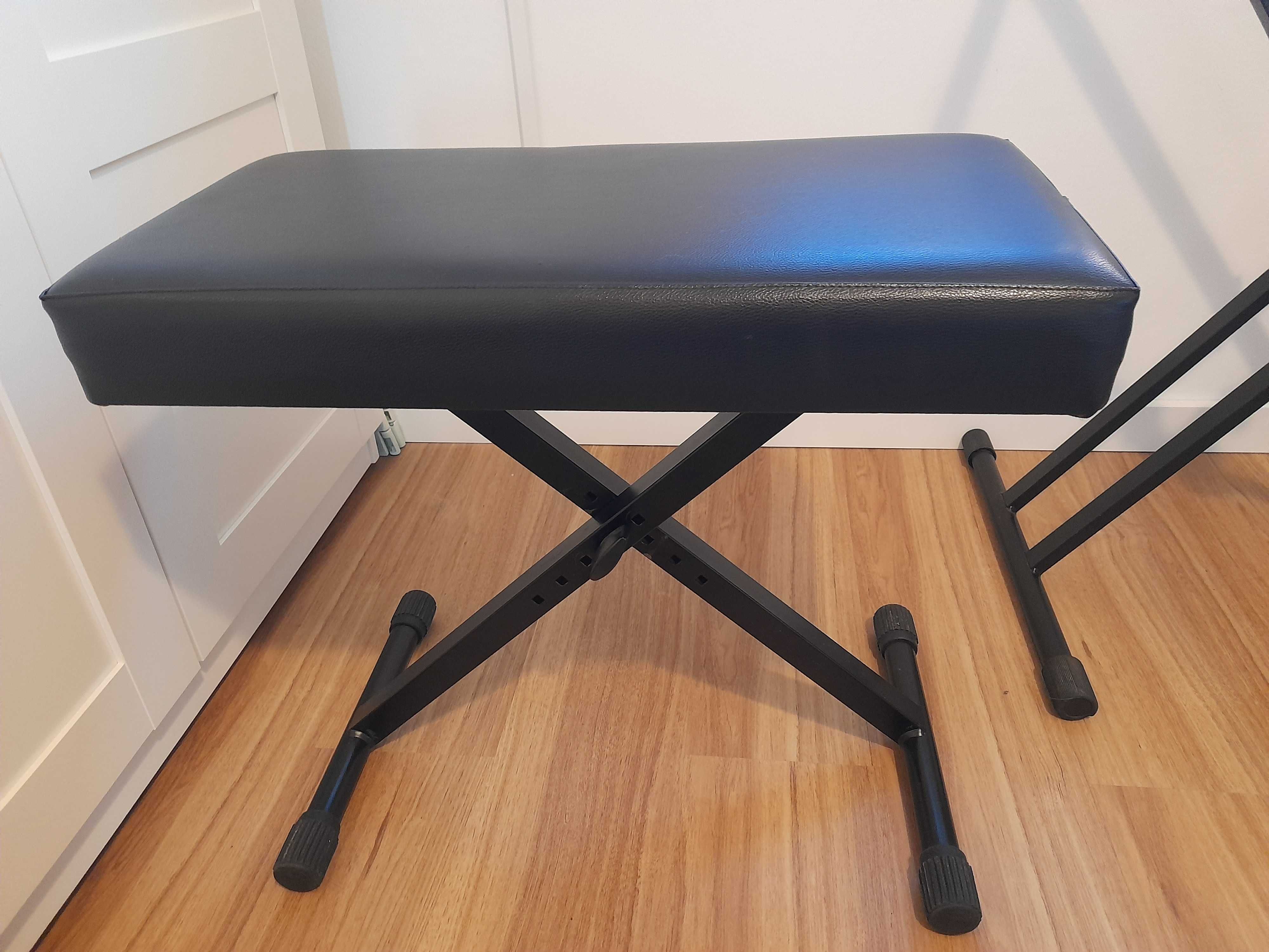Piano digital Korg Stage SP-200 com suporte em madeira e extras