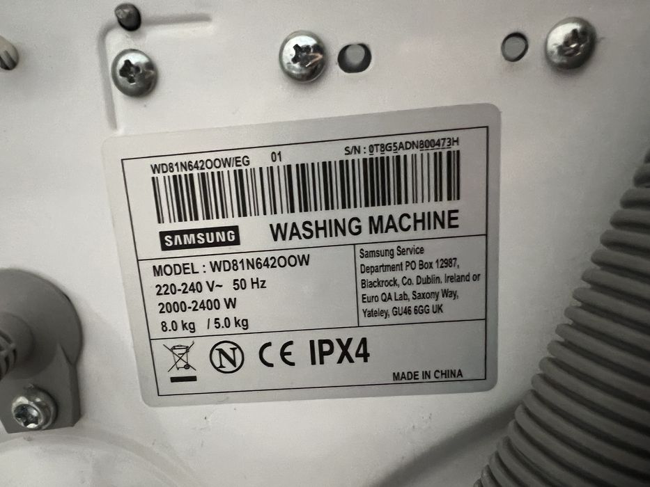 Пральна машина з сушкою Samsung WD81N642OOW з Німеччини