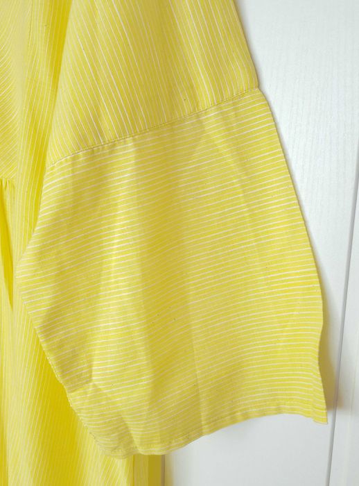 Nowa indyjska tunika XXL 44 bawełna konopia żółty kameez kurta boho