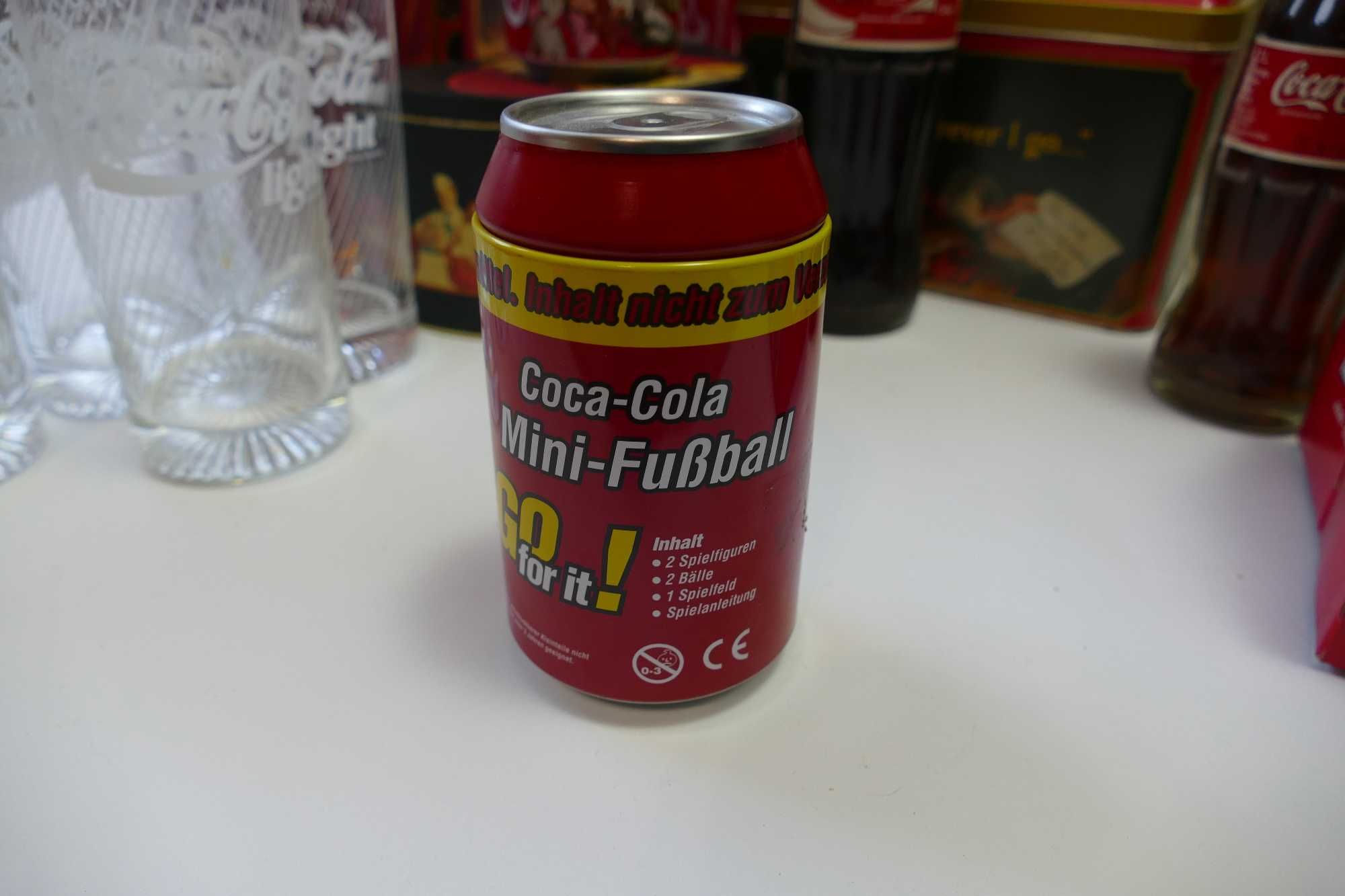 COCA COLA puszka kubek z piłkarzykami RARYTAS, zestaw kolekcjonerski