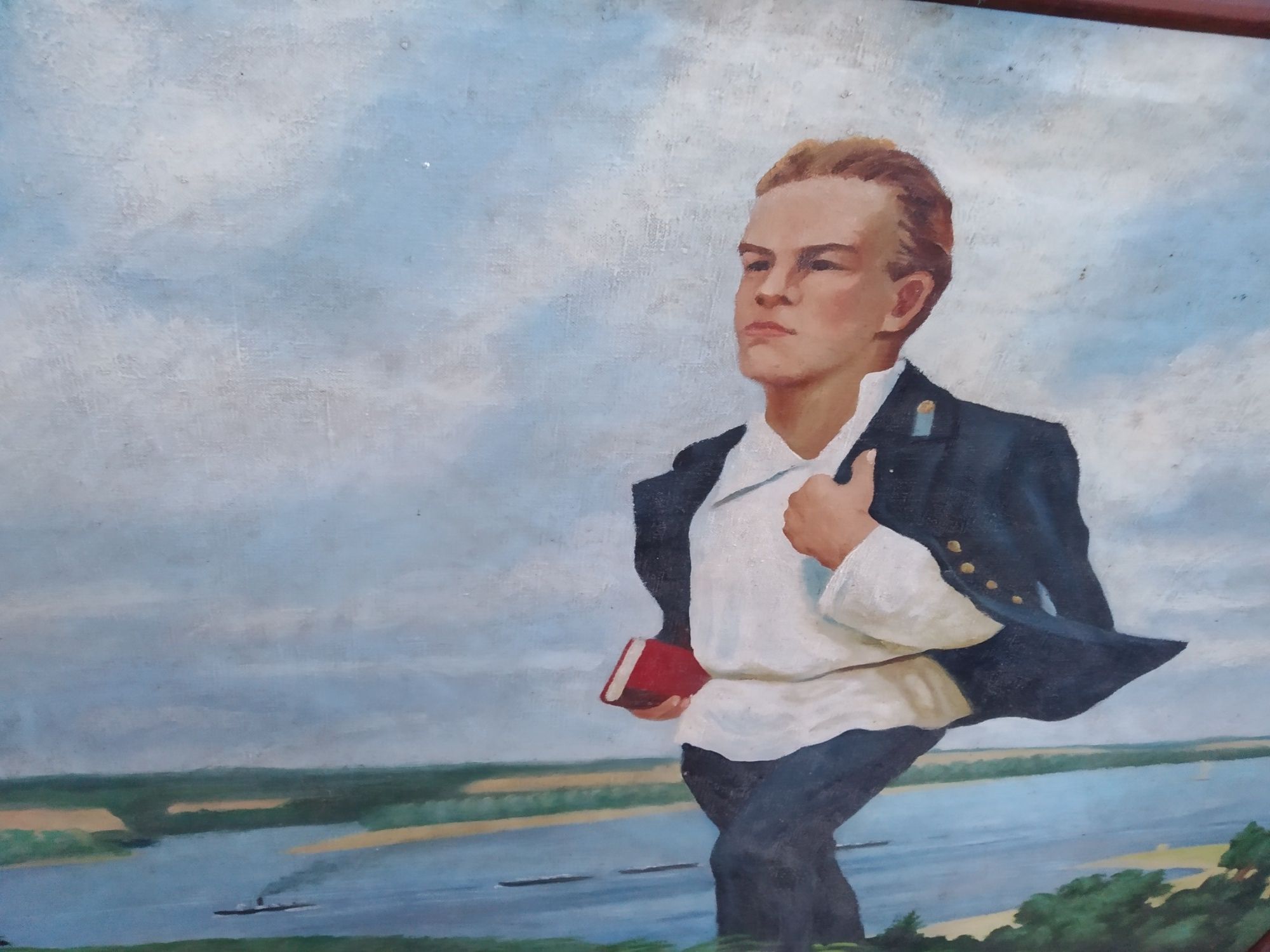 Картина велика Ленін на березі річки Маяковський
