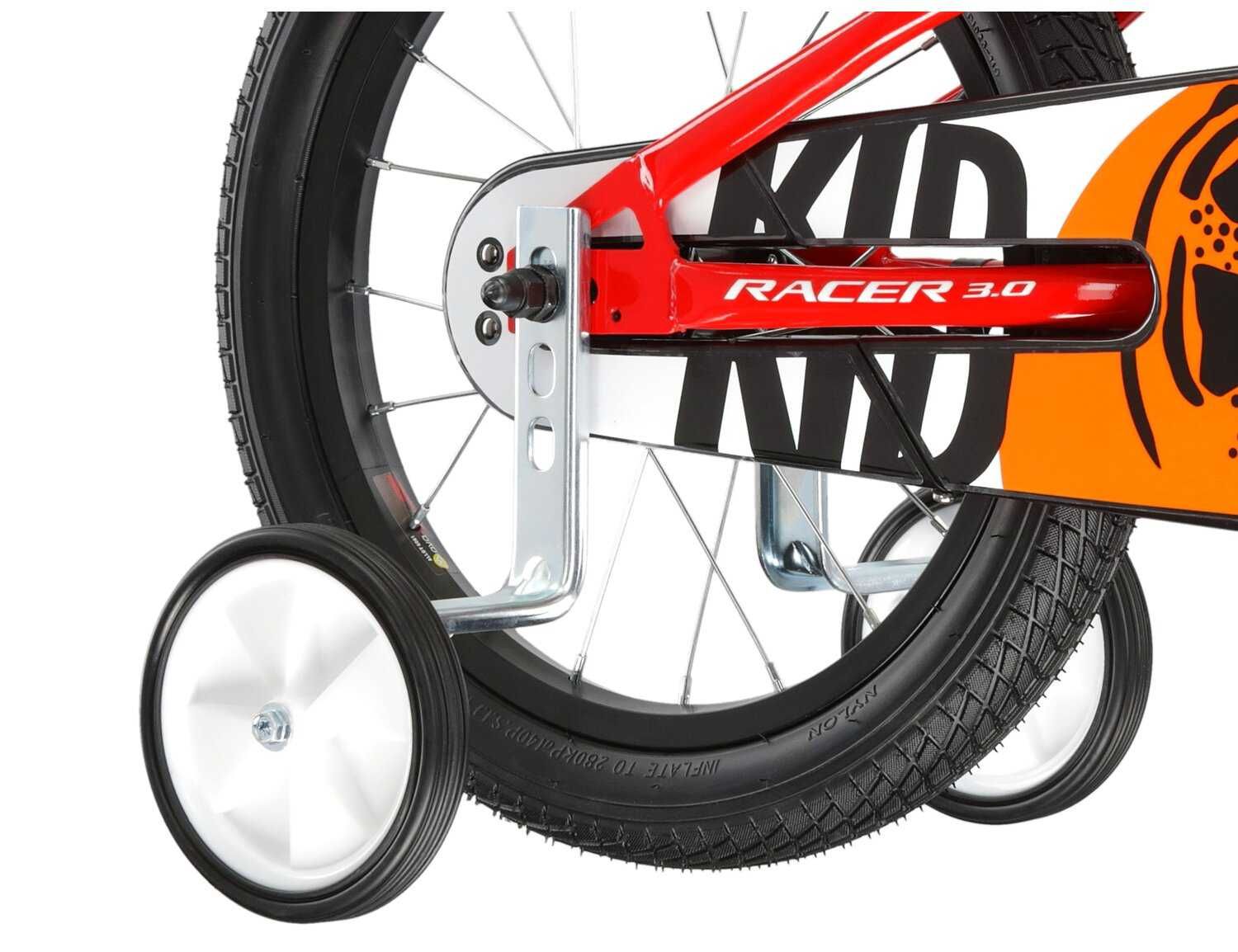 Rower Kross Racer 3.0 koło 16 Czerwono-pomarańczowo-biały połysk