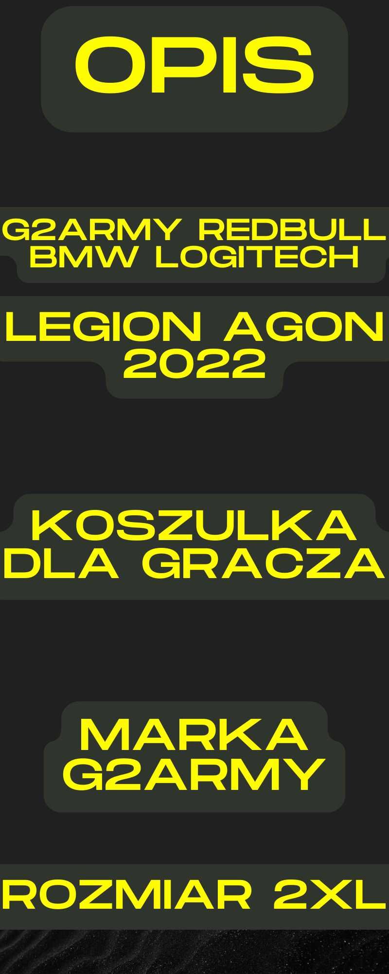 Koszulka Dla Gracza G2ARMY RedBull Bmw Logitech Legion AGON 2022