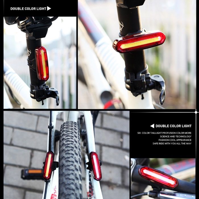 Lanterna de luz traseira da bicicleta com bateria recarregável