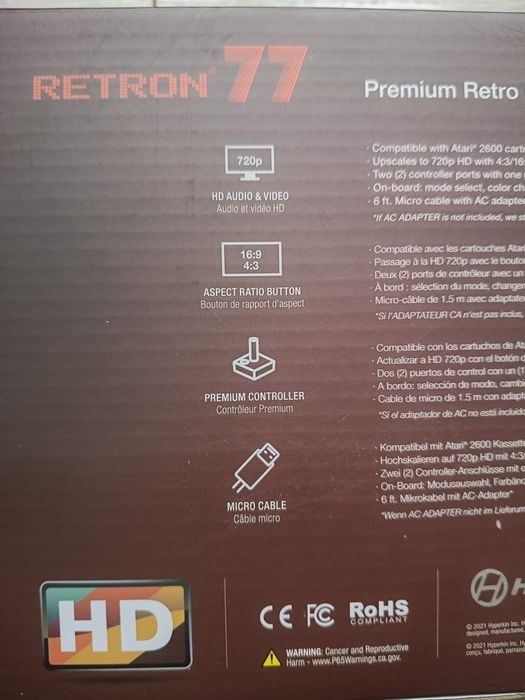 Konsola Hyperkin RetroN 77 HD Bursztynowy Atari 2600
