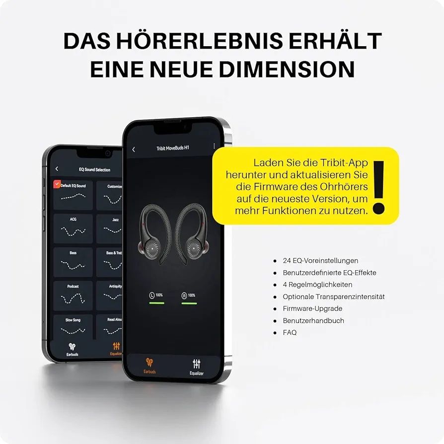 Sportowe słuchawki Tribit Bluetooth