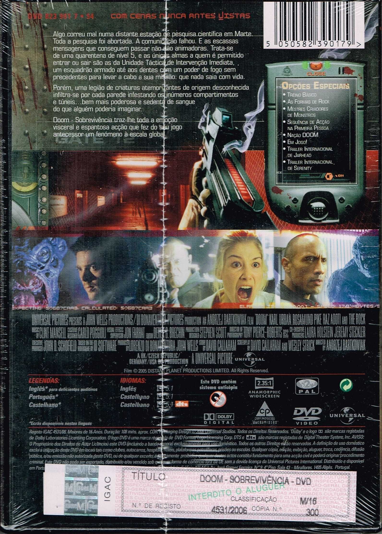 Filme em DVD: Doom Sobrevivência - NOVO! SELADO!
