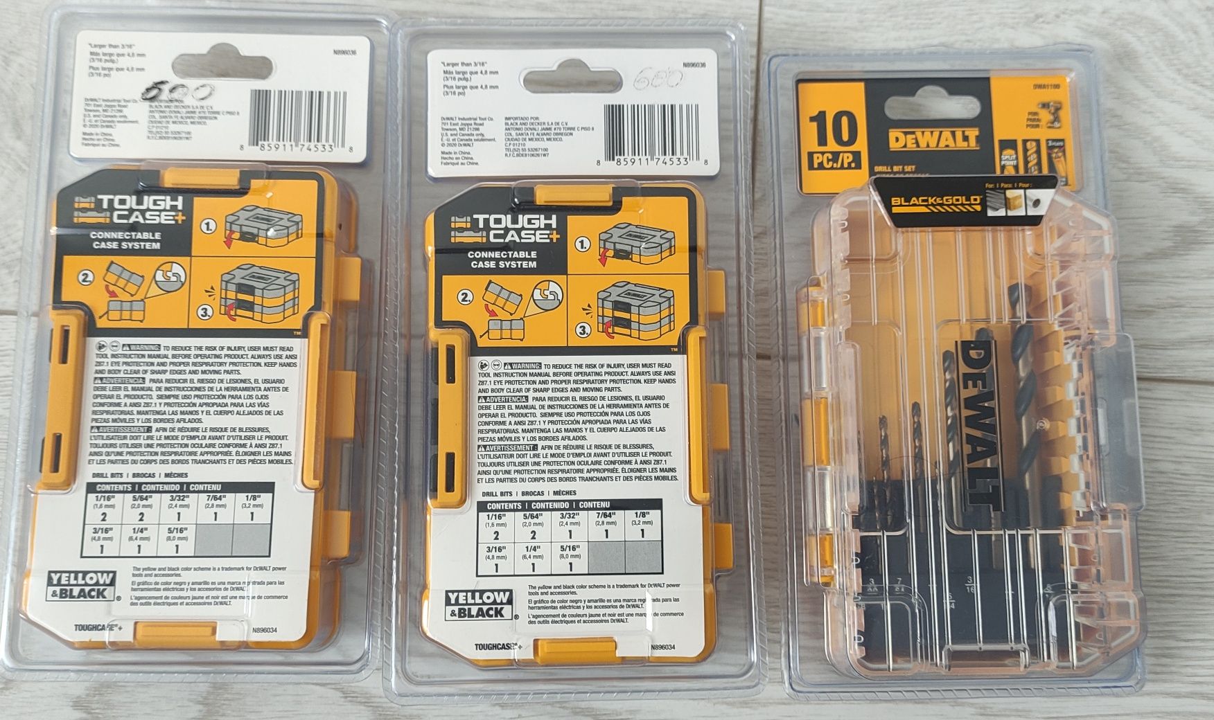 DeWALT DWA1180 набір сверл 10 шт BLACK&GOLD З США ОРИГІНАЛ