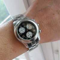 Szwajcarski zegarek damski JACQUES LEMANS chronograf na bransolecie