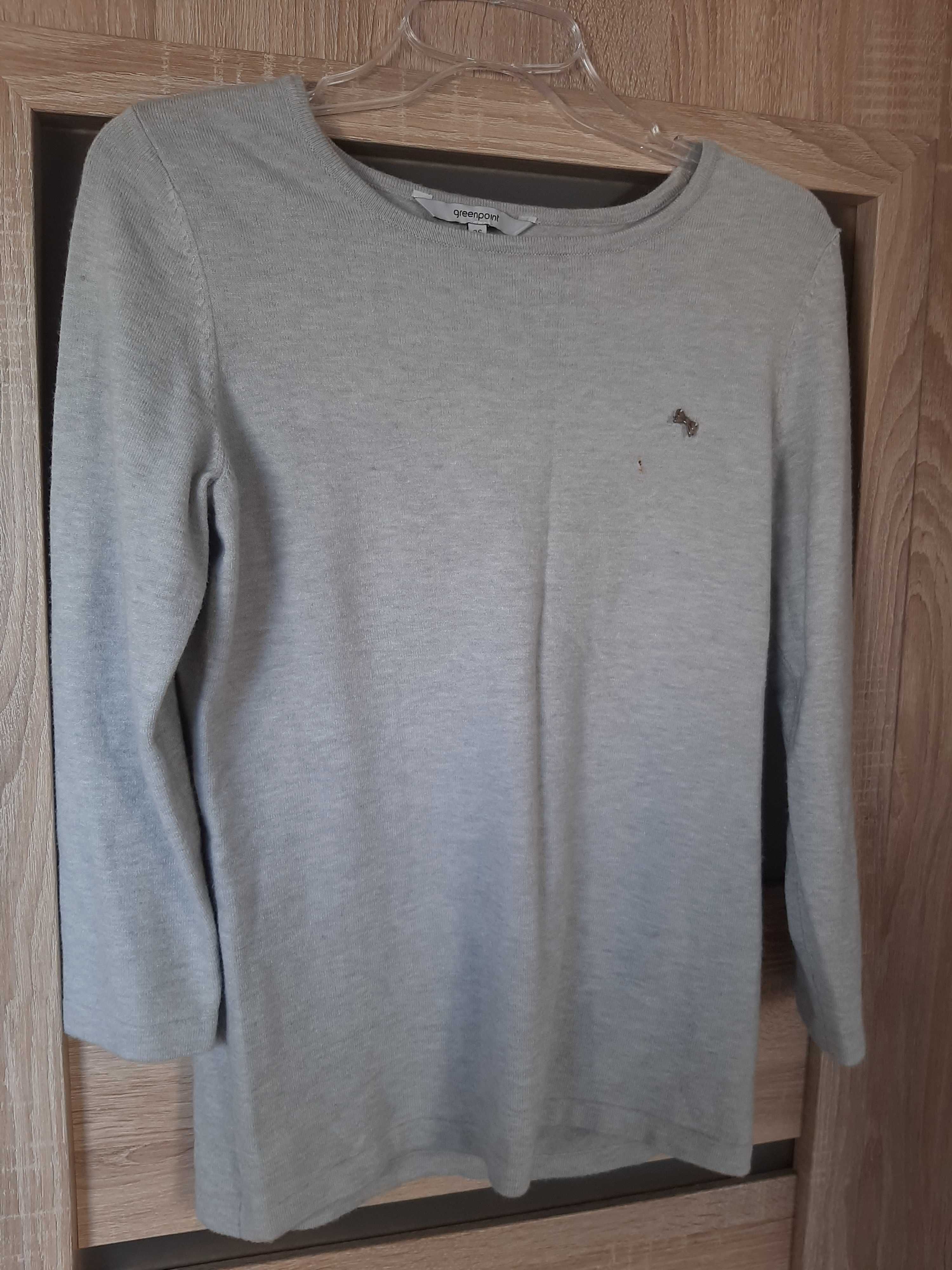 Sweter bluzka szara green point s/m stan jak nowy