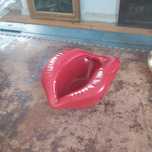 Retro naczynie ceramiczne z lat 70, Pop art, Rolling Stones