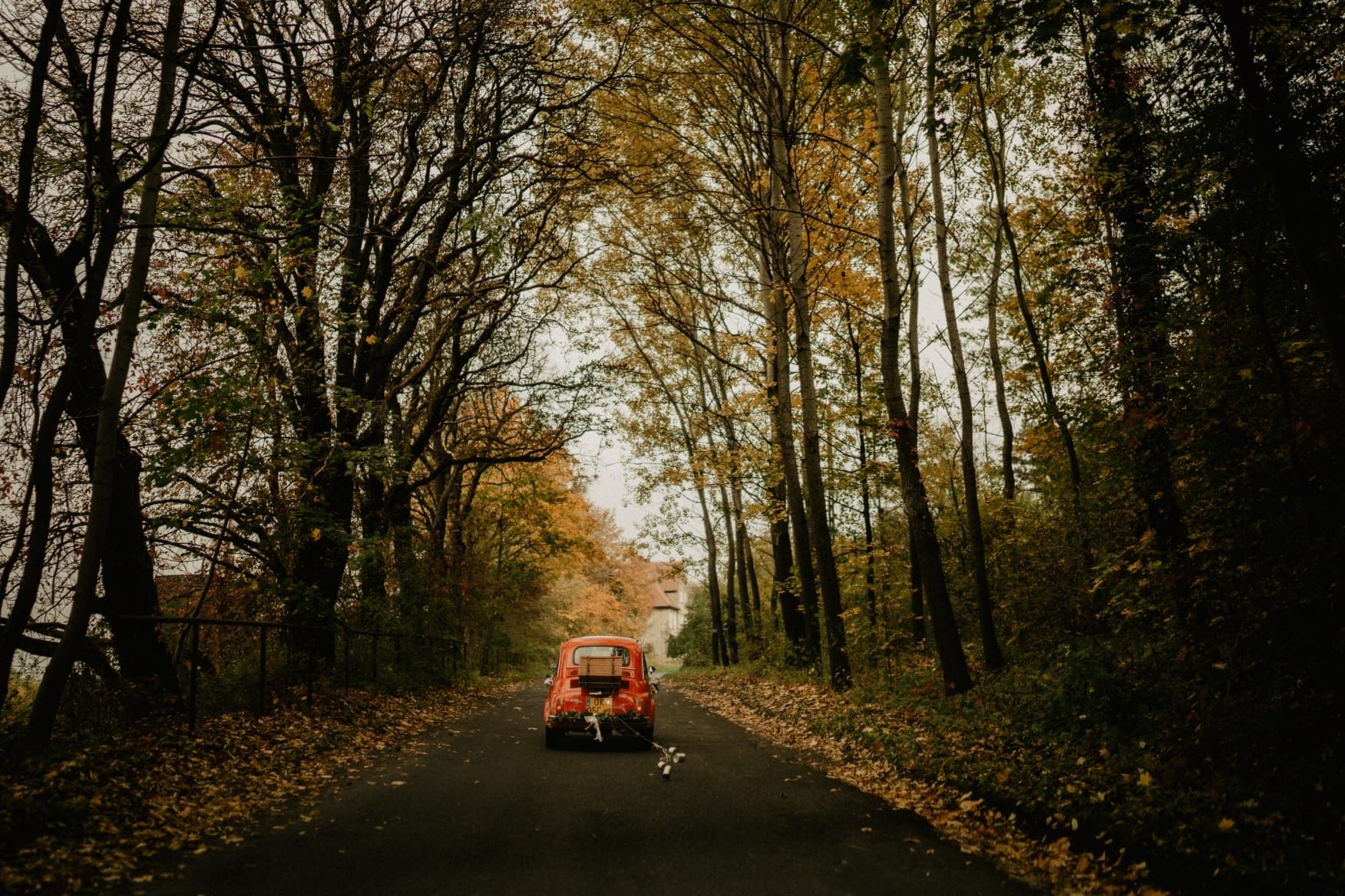 Retro Fiat 500 Cabrio Auto samochód do ślubu wesela w stylu Boho