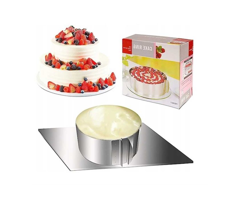 Forma rant regulowana do ciasta 1tortów 6-30 cm wysokość 15 cm