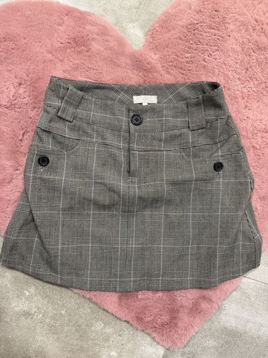 Spódnica elegancka OH 38 w krateczkę mini old money