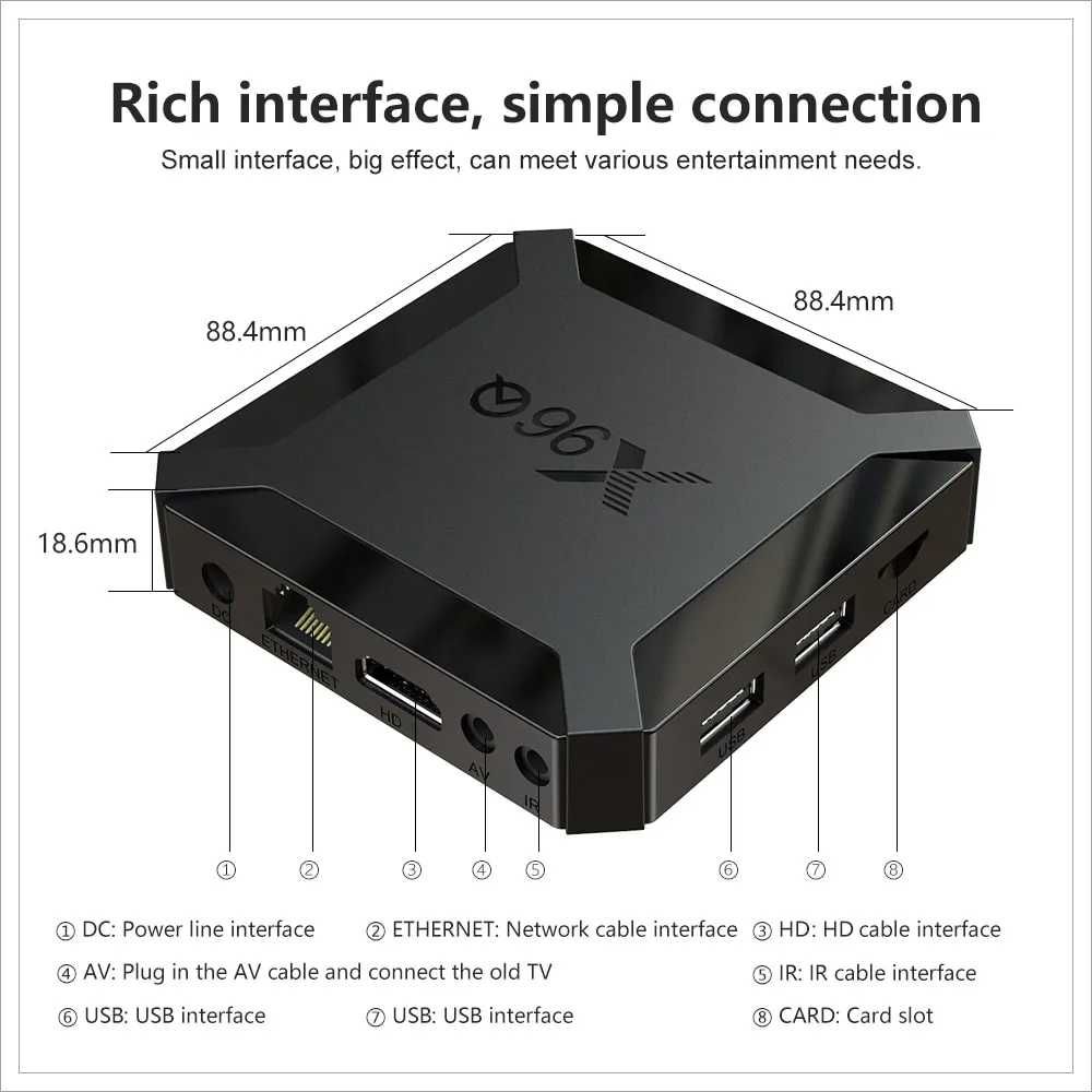 Потужна Смарт ТВ Приставка X96Q 2/16 Гб Smart TV Box Android 10