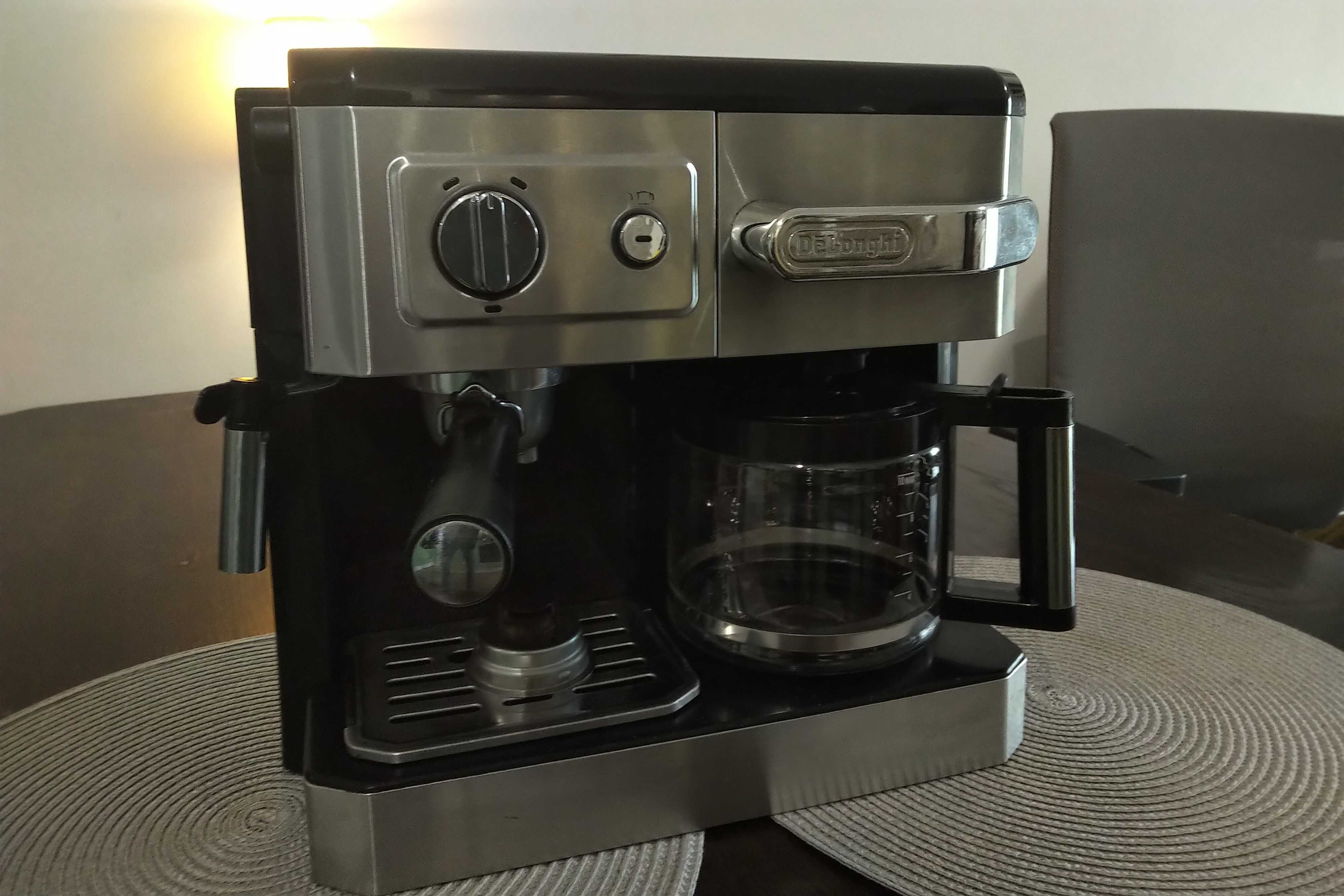 DeLonghi BCO410 COMBI, espresso, cappucino, przelew, używany, sprawny.